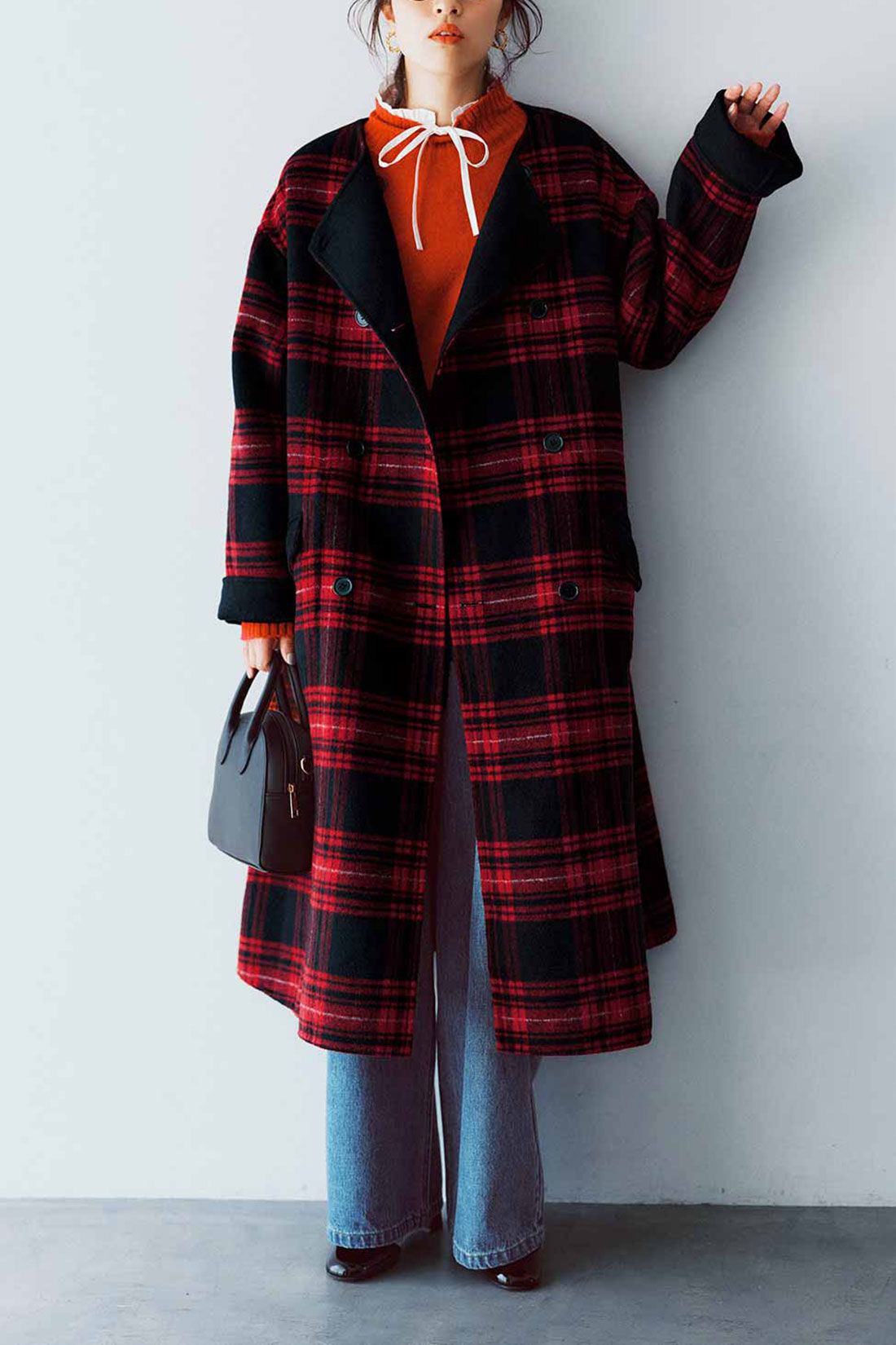 IEDIT[イディット] きくちあつこさんコラボ チェックと無地で華やかに