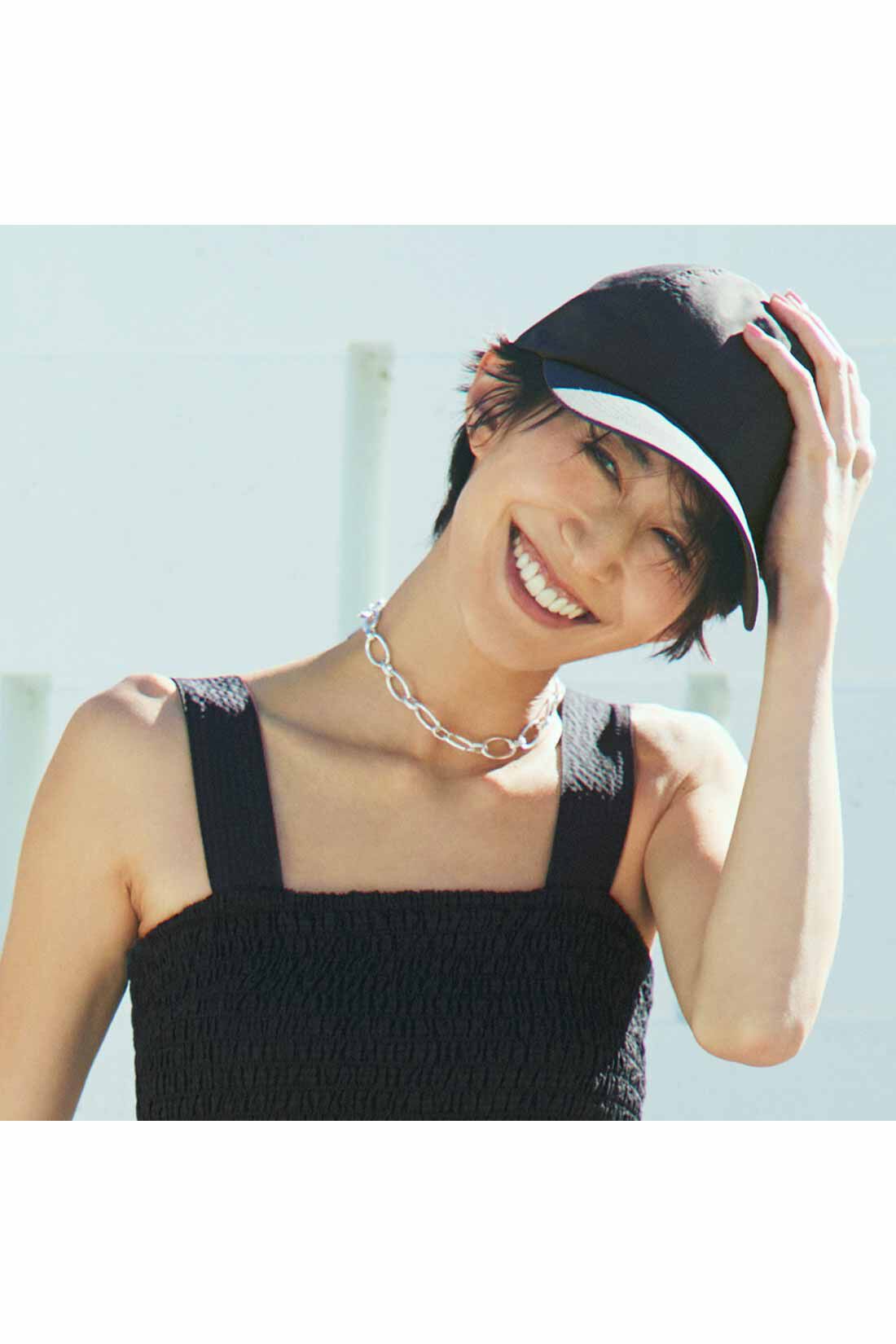 IEDIT[イディット] 福田麻琴さんコラボ 日よけ布付きキャップ