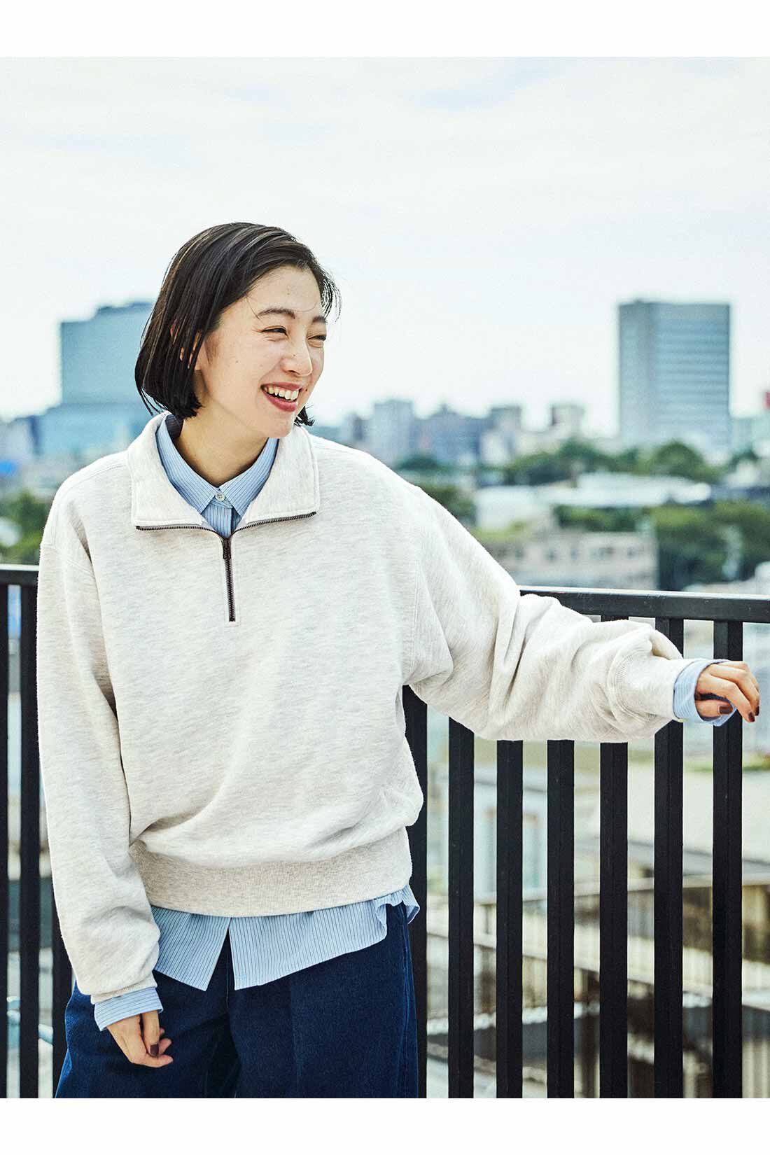 THREE FIFTY STANDARD 小谷 実由さんと作った 衿を開けて着たいハーフ