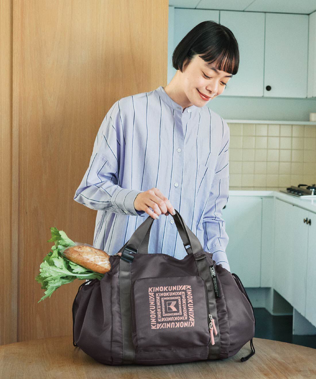 紀ノ国屋×ラミプリュス 大量買いもらくらく！ レジカゴリュック