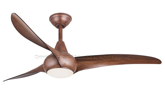 大風量 傾斜対応 LED 調光 電球色 1灯 軽量 LightWave 木目 ハワイ輸入