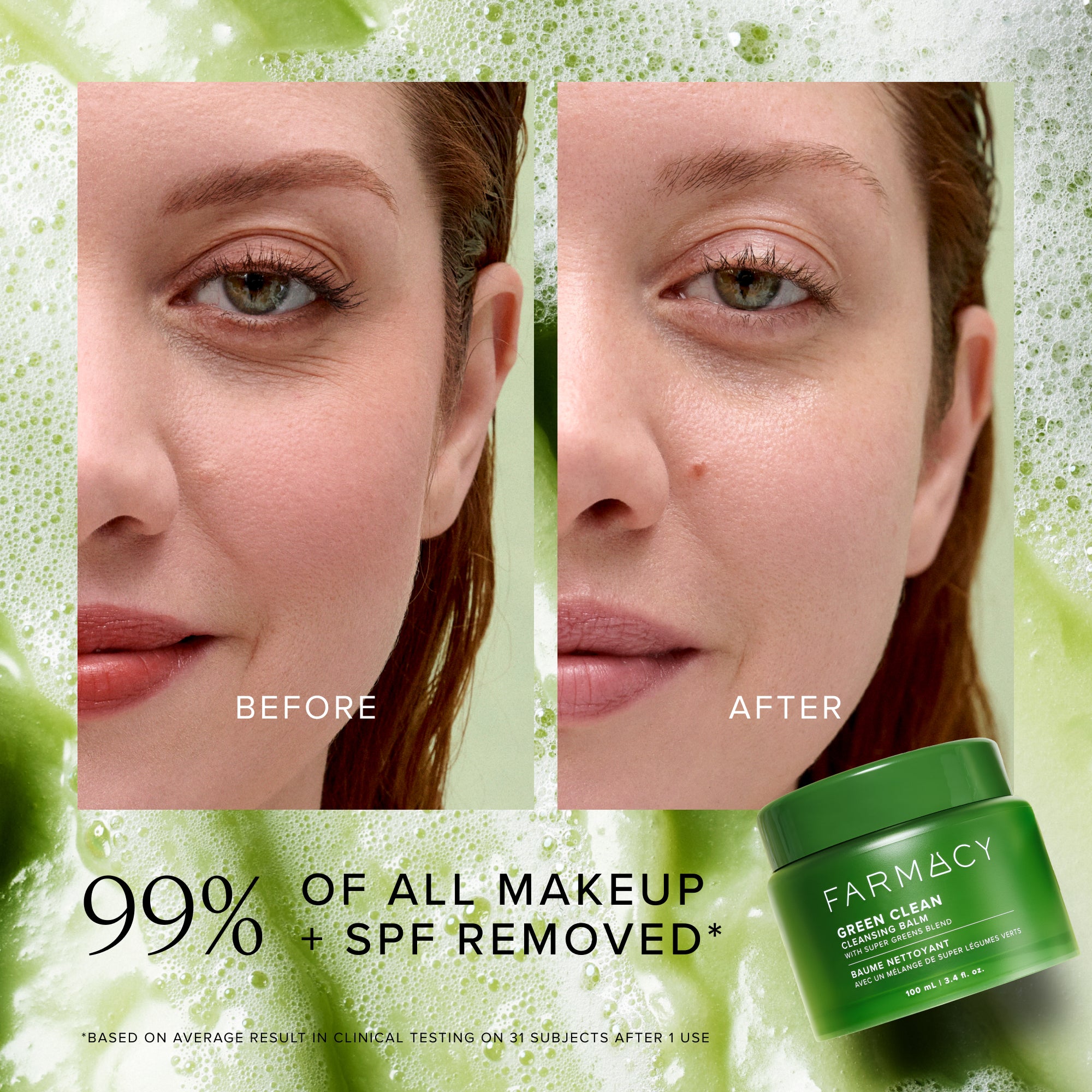 Green Clean Makeup Removing Cleansing Balm | Farmacy Beauty