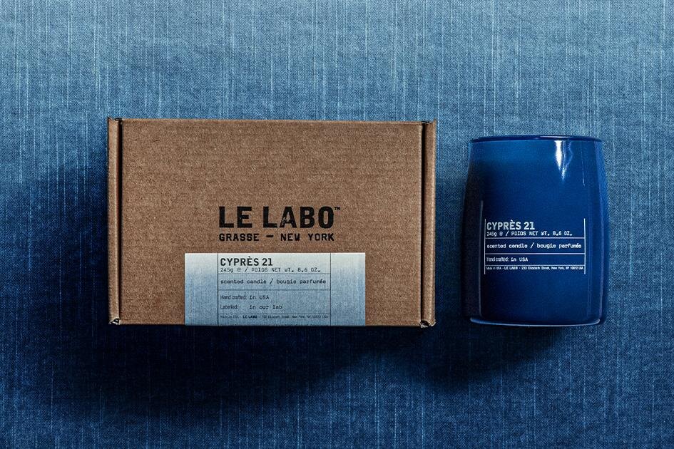 ル ラボ「藍染」着想インディゴカラーのキャンドル、“ヒノキ＆スパイス
