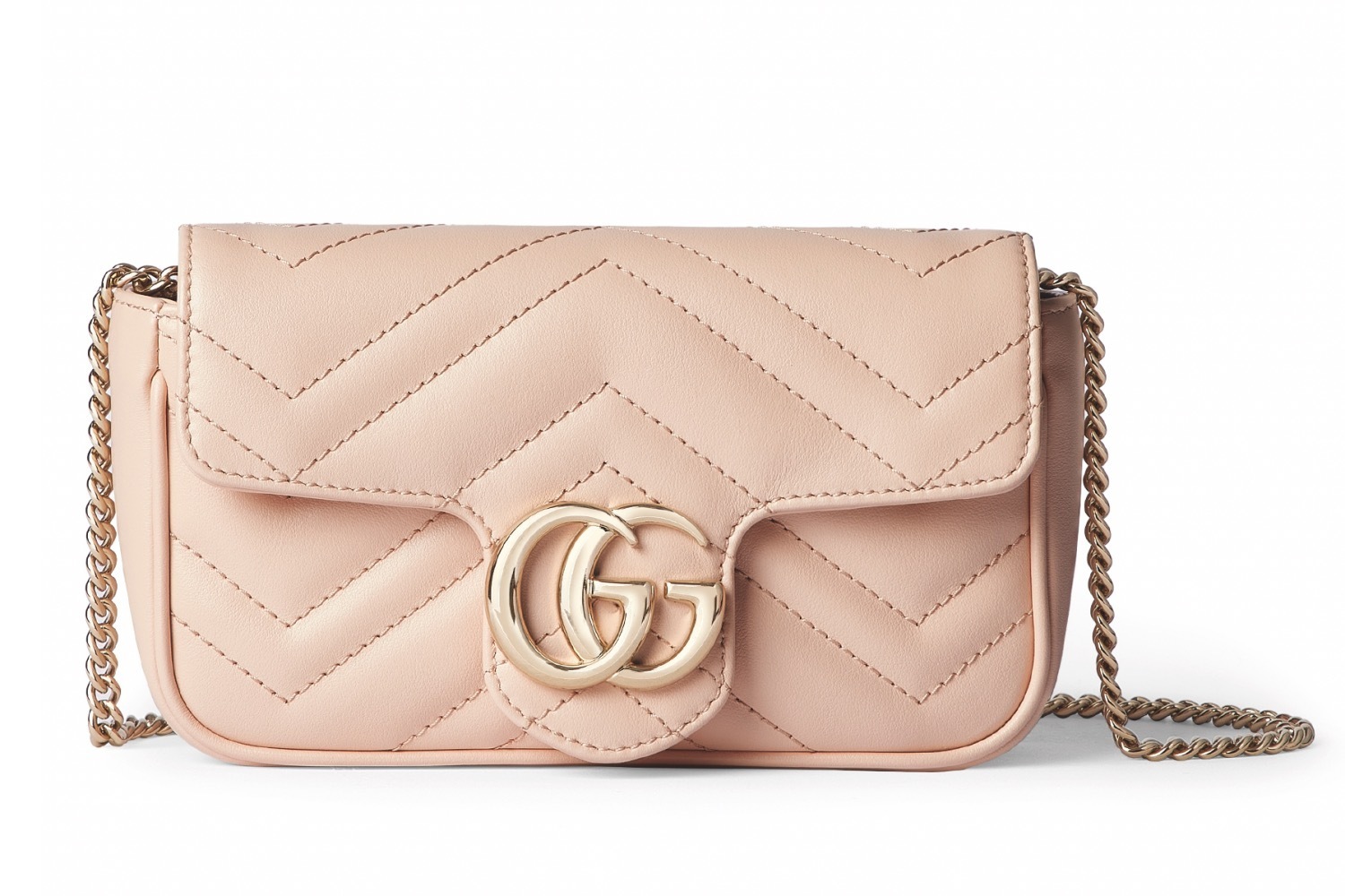 グッチのウィメンズバッグ、パステルカラーのキルティング＆“GG