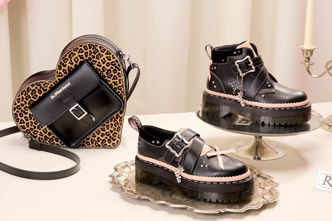 ドクターマーチン25年バレンタイン、“煌めく星×ピンクリボン”の