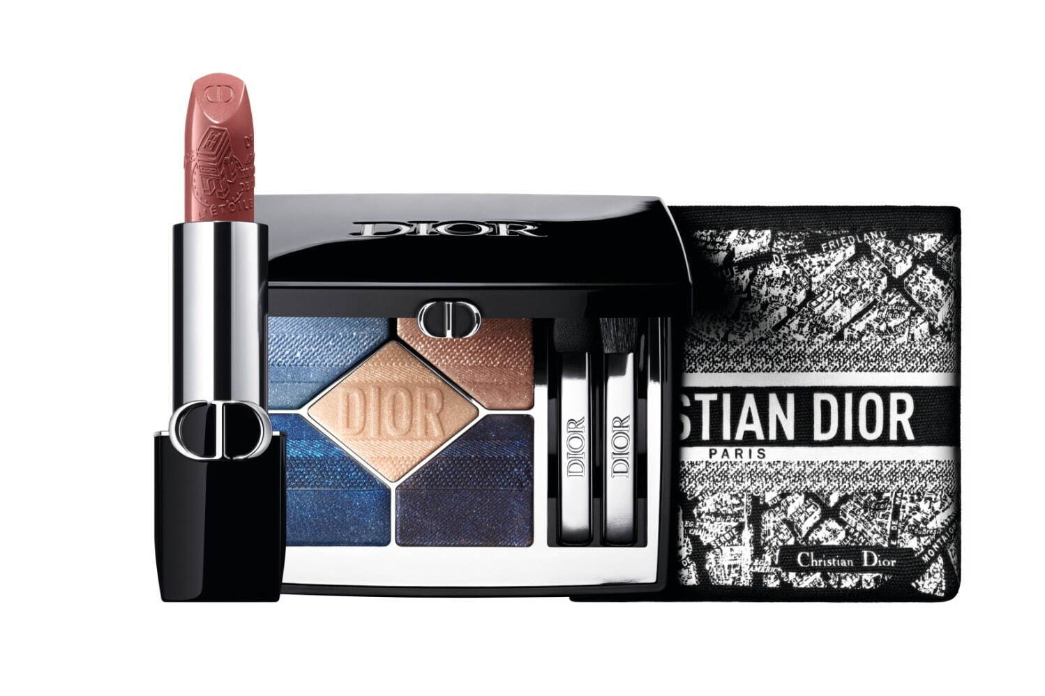 ディオール24年秋コスメ、「パリの街」描いた限定ポーチ付きアイ