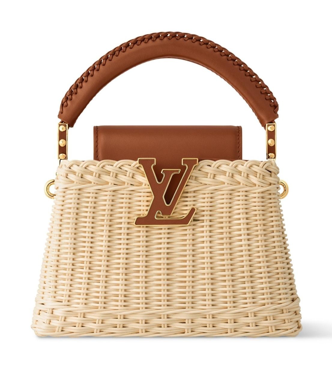 ルイ・ヴィトン25年夏の「カプシーヌ」バッグ、天然素材ラタンの