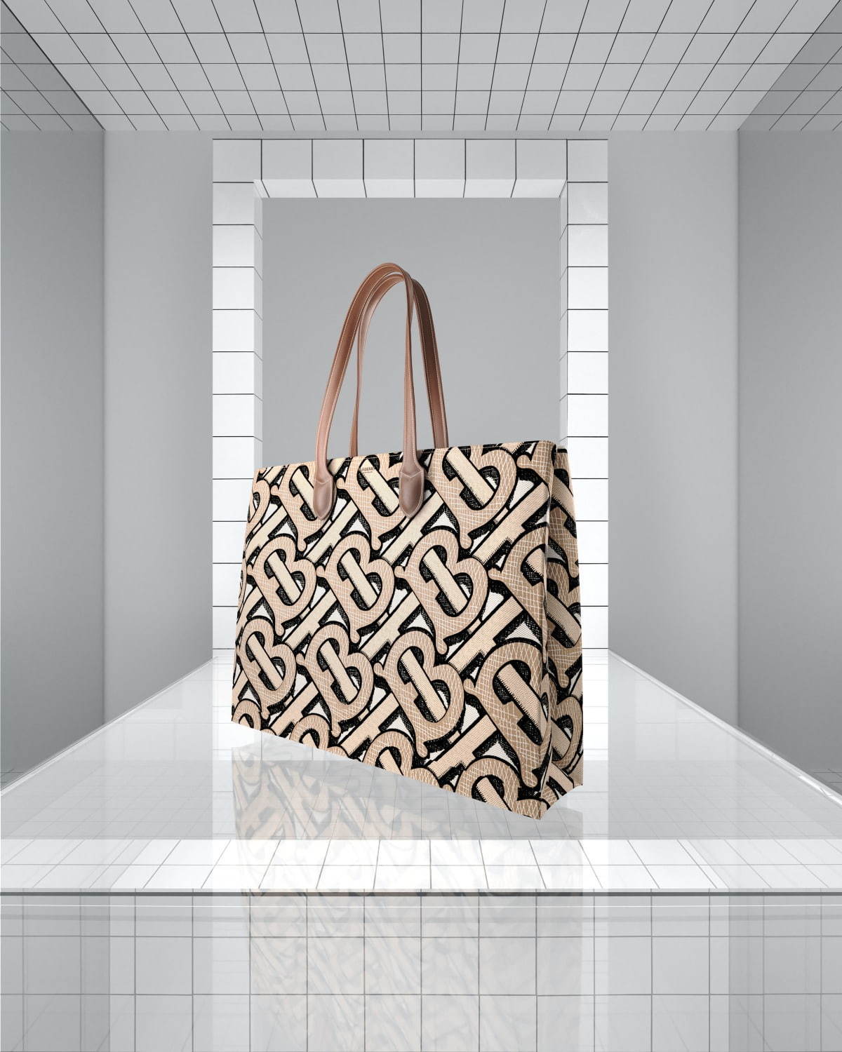 バーバリーのモノグラムコレクションに20年夏の新作、大胆なTBモチーフ