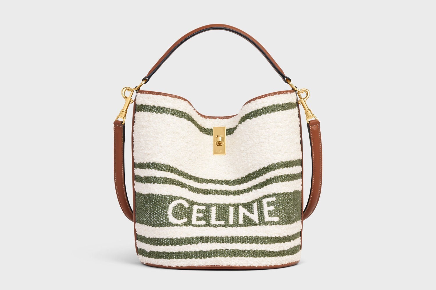 セリーヌからストライプ×ロゴ入り新作バケットバッグ、アイコンバッグ