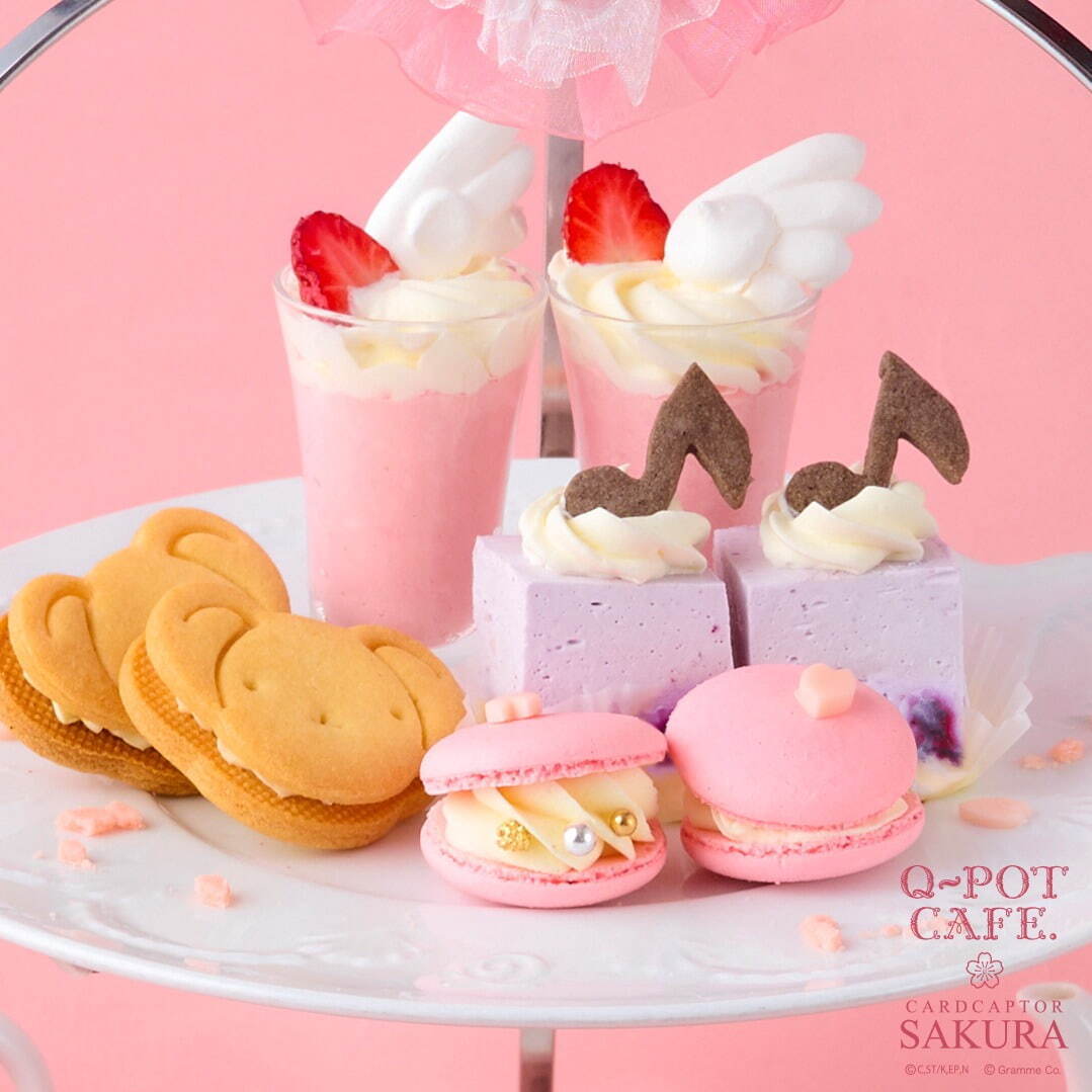Q-pot CAFE.「カードキャプターさくら」コラボスイーツ“羽＆リボン添え