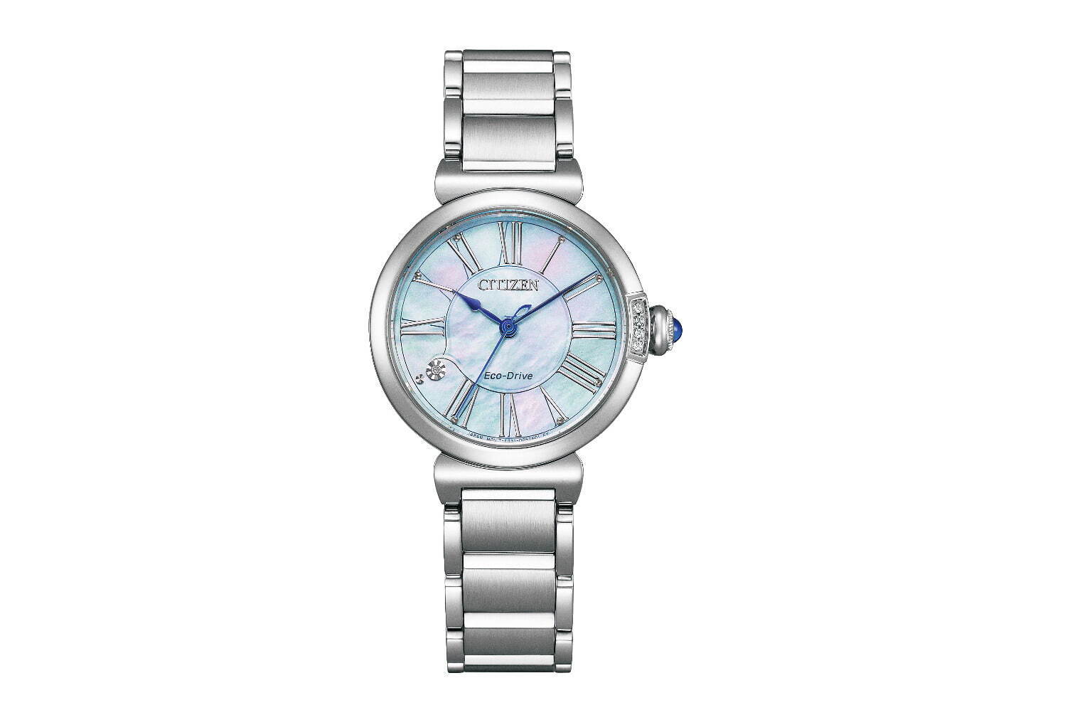 シチズン エル」“スズラン”をイメージした新作腕時計、⽩蝶⾙の⽂字板
