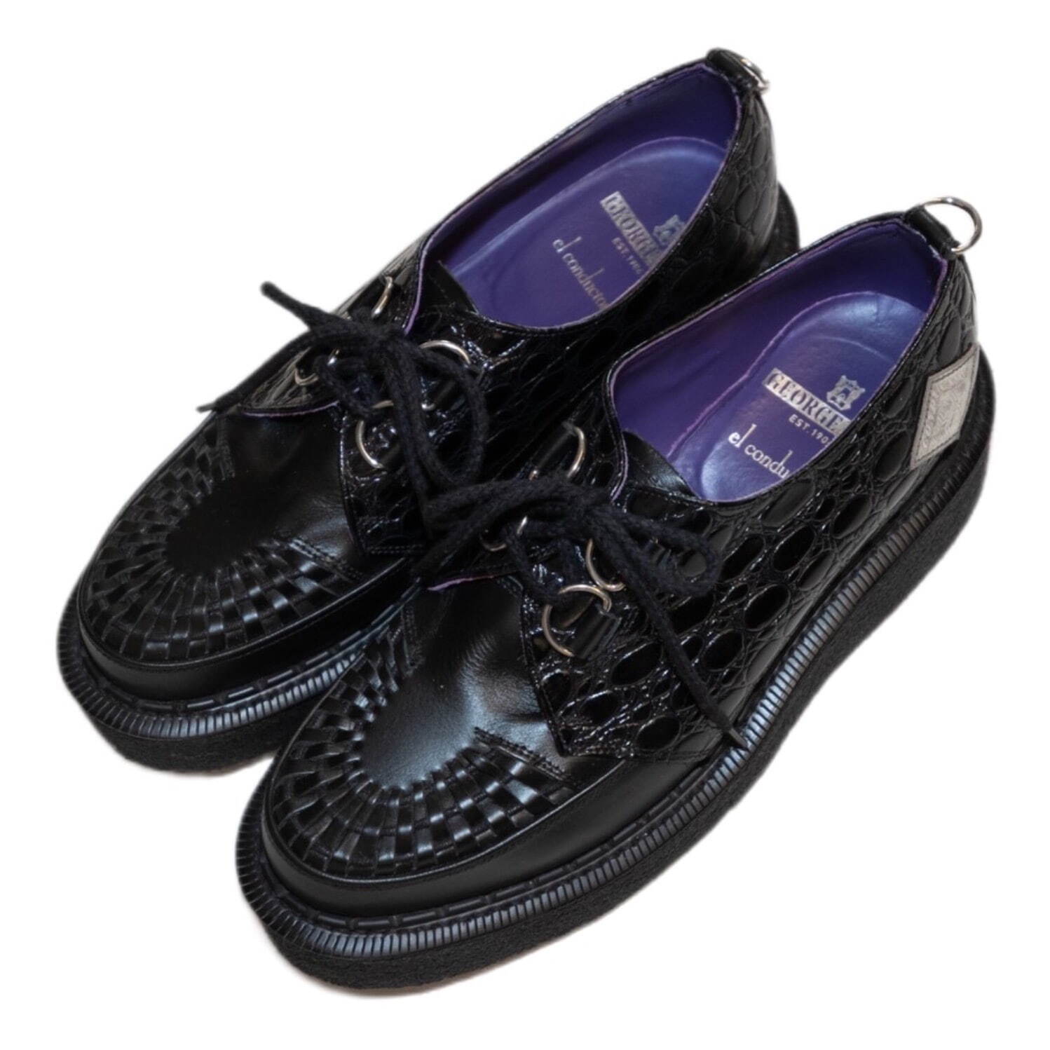 コンダクター×ジョージコックス“異素材オールブラック”ラバーソール