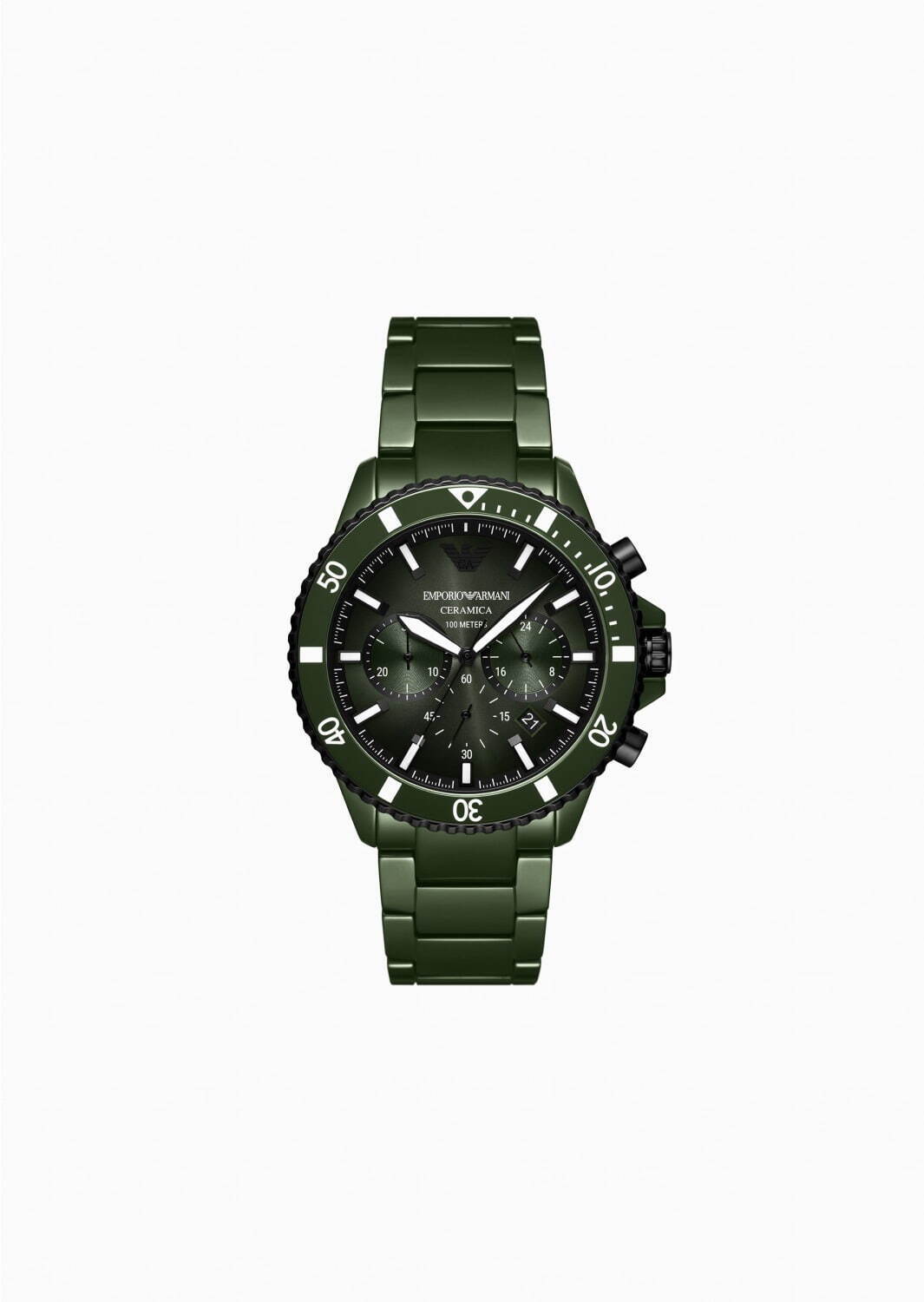 エンポリオ アルマーニ新作メンズ＆ウィメンズ腕時計、深みグリーンの