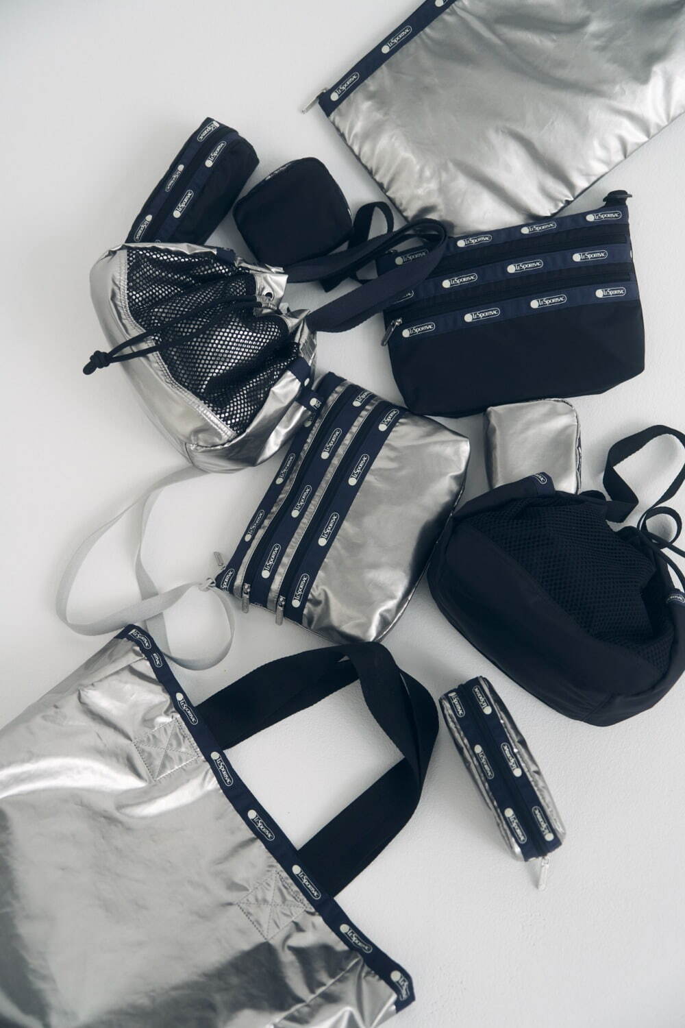 レスポートサック×アダム エ ロペのコラボバッグ、”シルバー＆ブラック