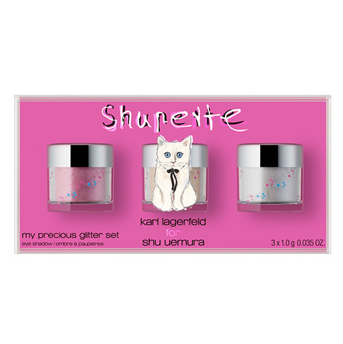 シュウ ウエムラから、白ネコ「シュペット」モチーフのクリスマス限定