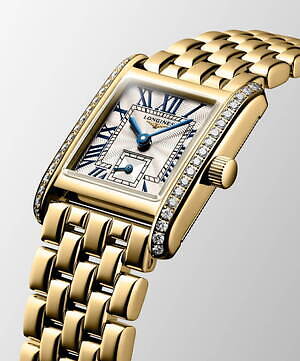 ロンジン“長方形ケース”腕時計「ミニ ドルチェヴィータ」ダイヤモンド