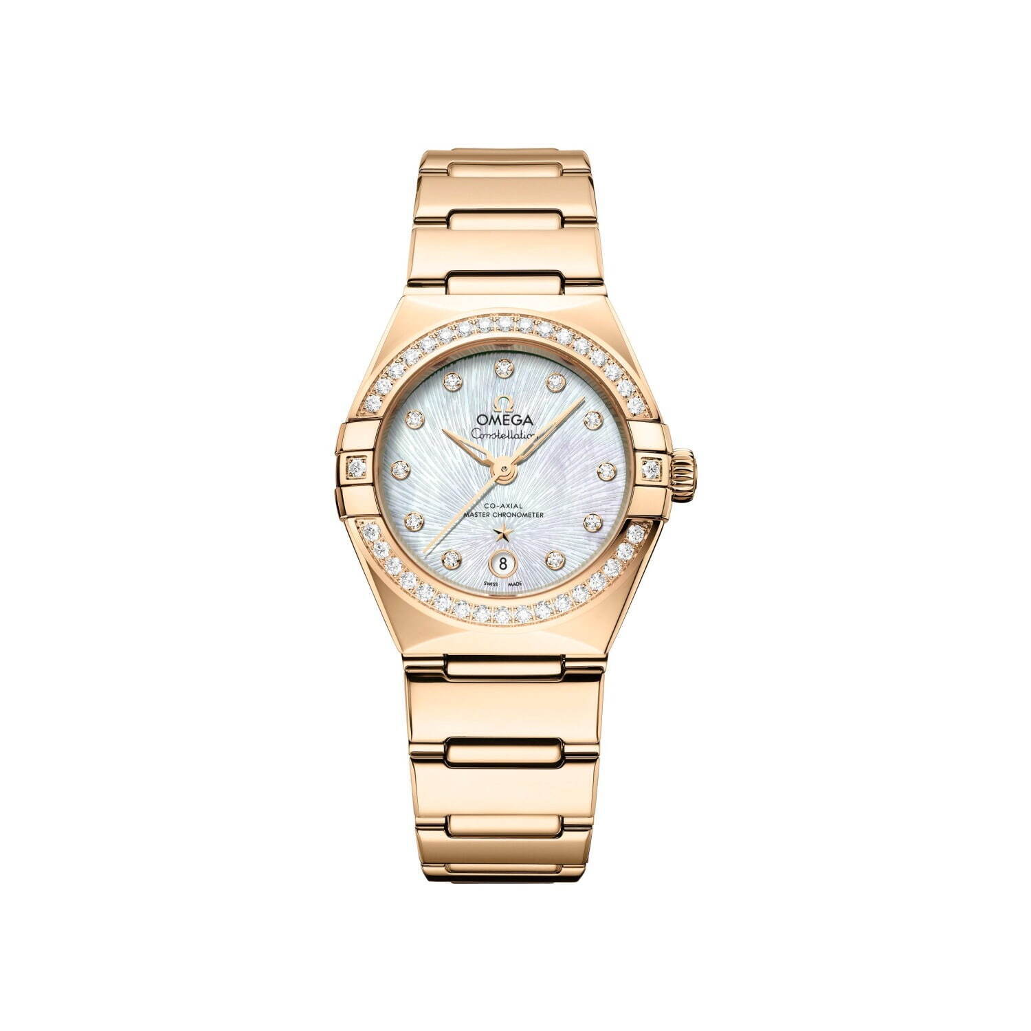 オメガ「コンステレーション」24年ウィメンズ腕時計、ダイヤルに星
