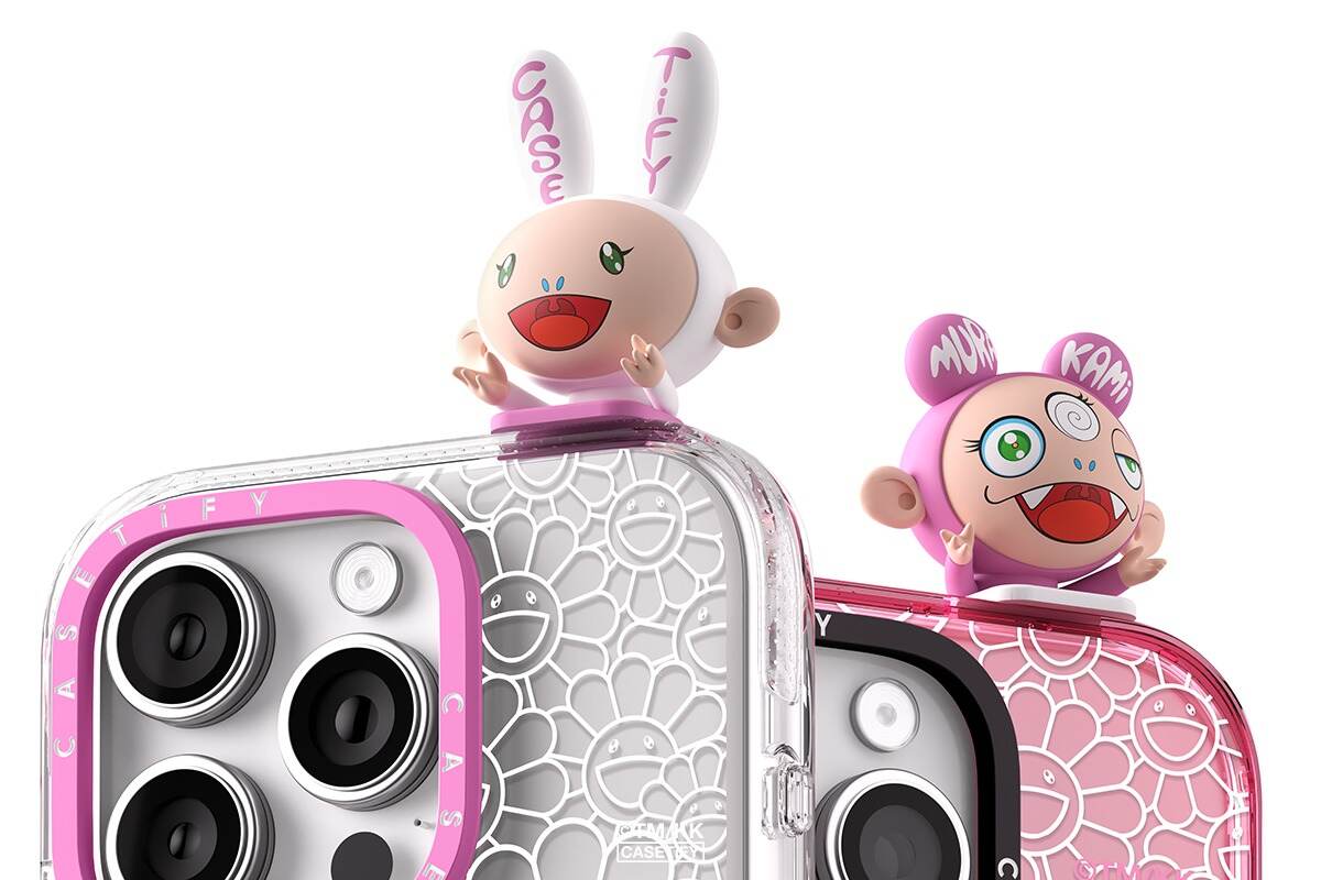 ケースティファイ×村上隆「カイカイ＆キキ」のピンクスマホケース