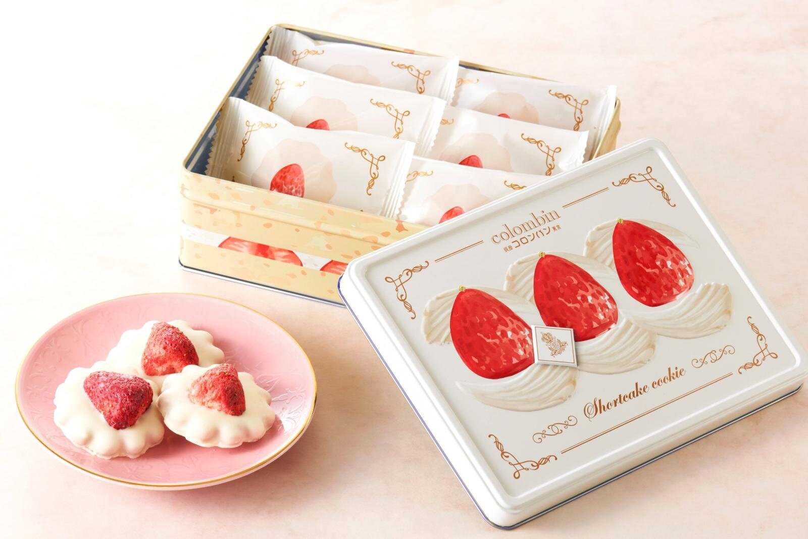 コロンバン「ショートケーキ缶」“まるでいちごミルク”紅ほっぺ