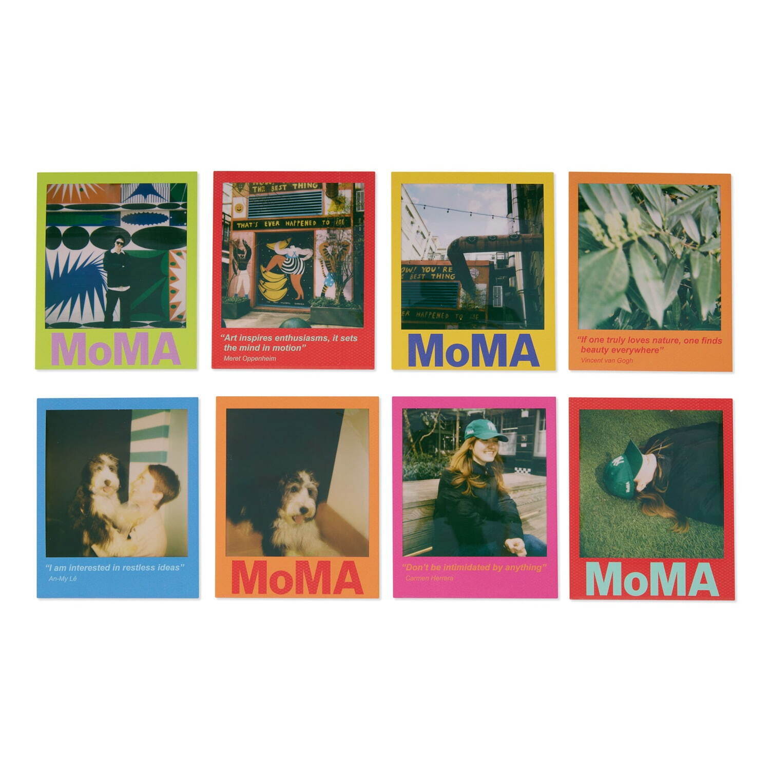 MoMAデザインストア“鮮やかブルー”のポラロイドカメラ、ゴッホらの名言