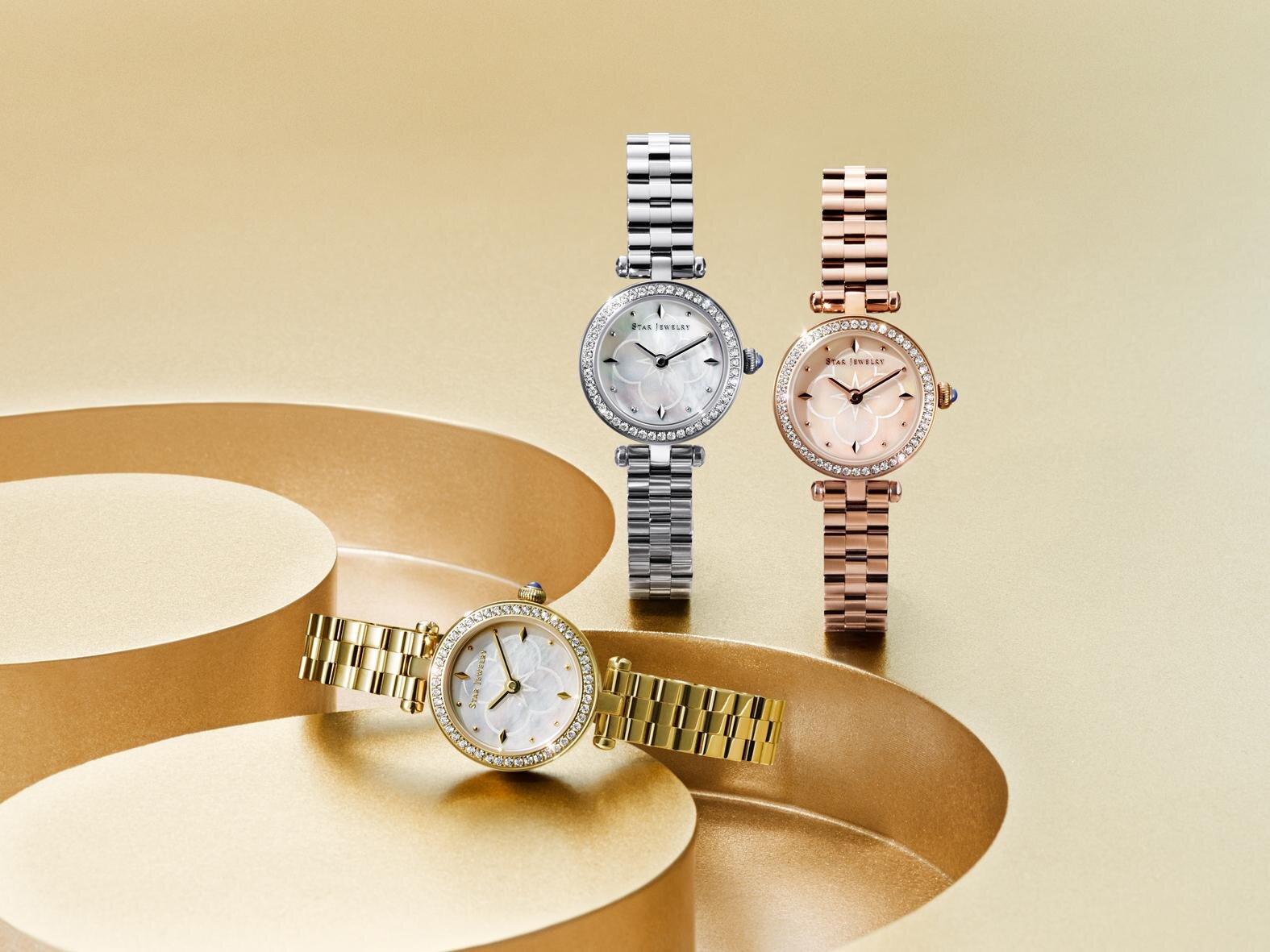 スタージュエリーのダイヤモンドきらめく腕時計、名品ジュエリーの