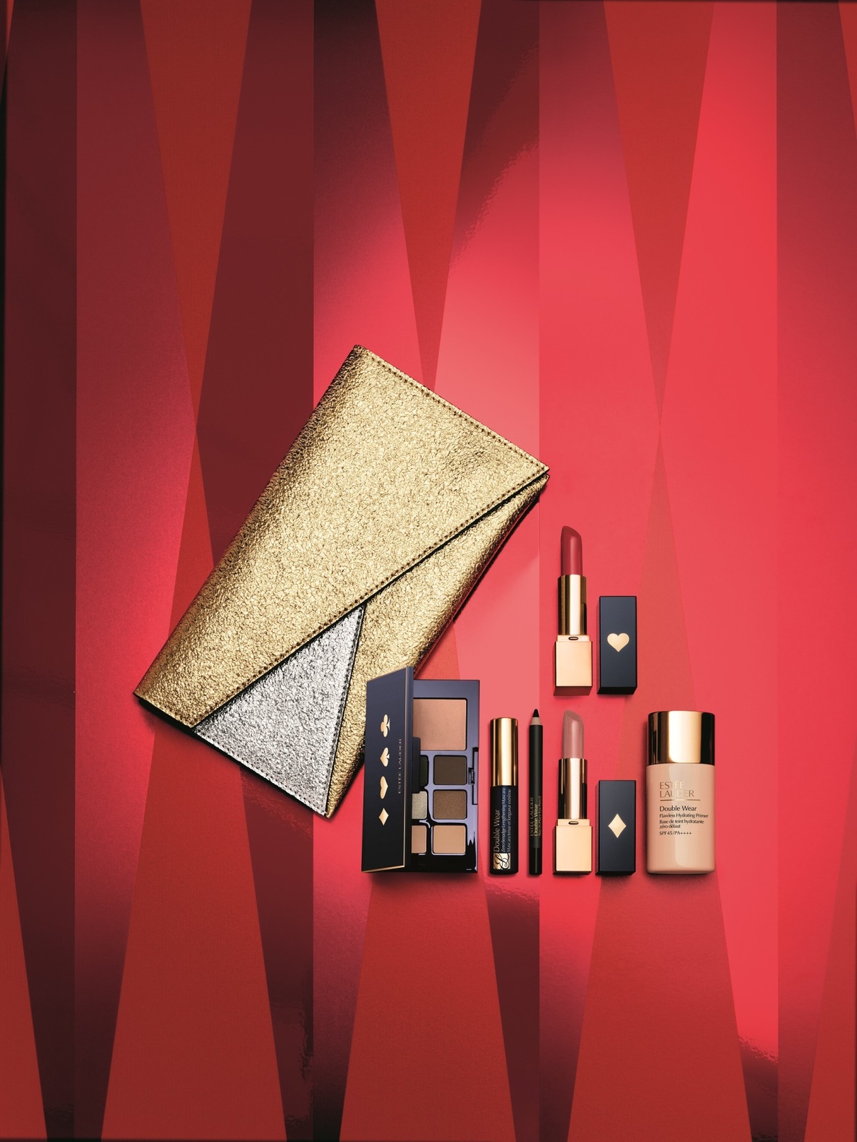 エスティ ローダー19年クリスマスコフレ、“現品だらけ”トランプ柄