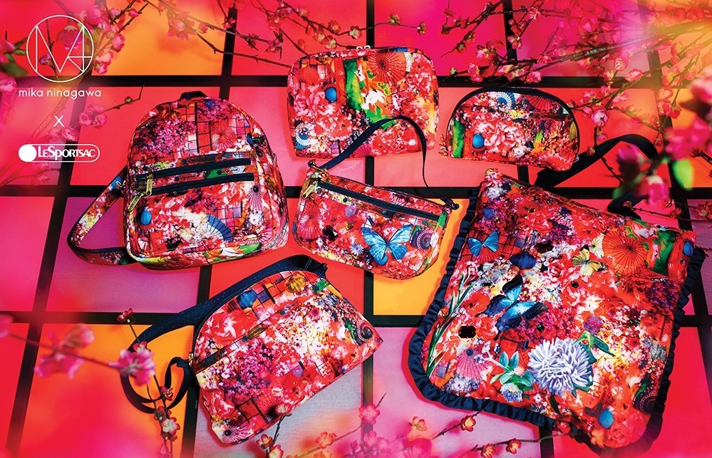 レスポートサック×蜷川実花のM / mika ninagawa、和傘や桜グラフィック