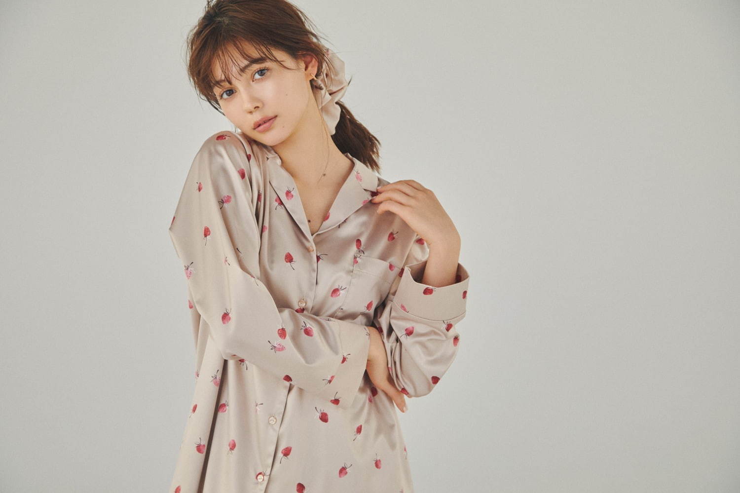 ジェラート ピケの“いちご”ルームウェア、つぶつぶMIXの苺ミルク色