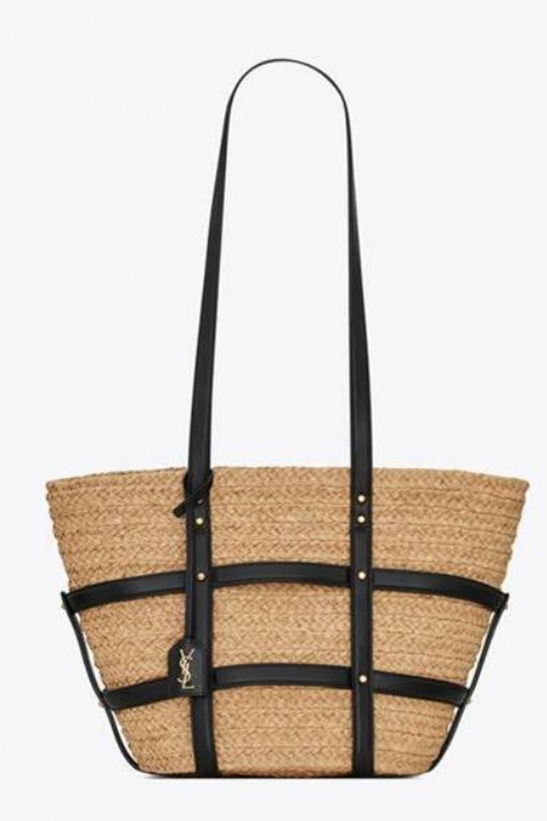 サンローランのカゴバッグ「パニエ」乗馬風レザーストラップ×YSL