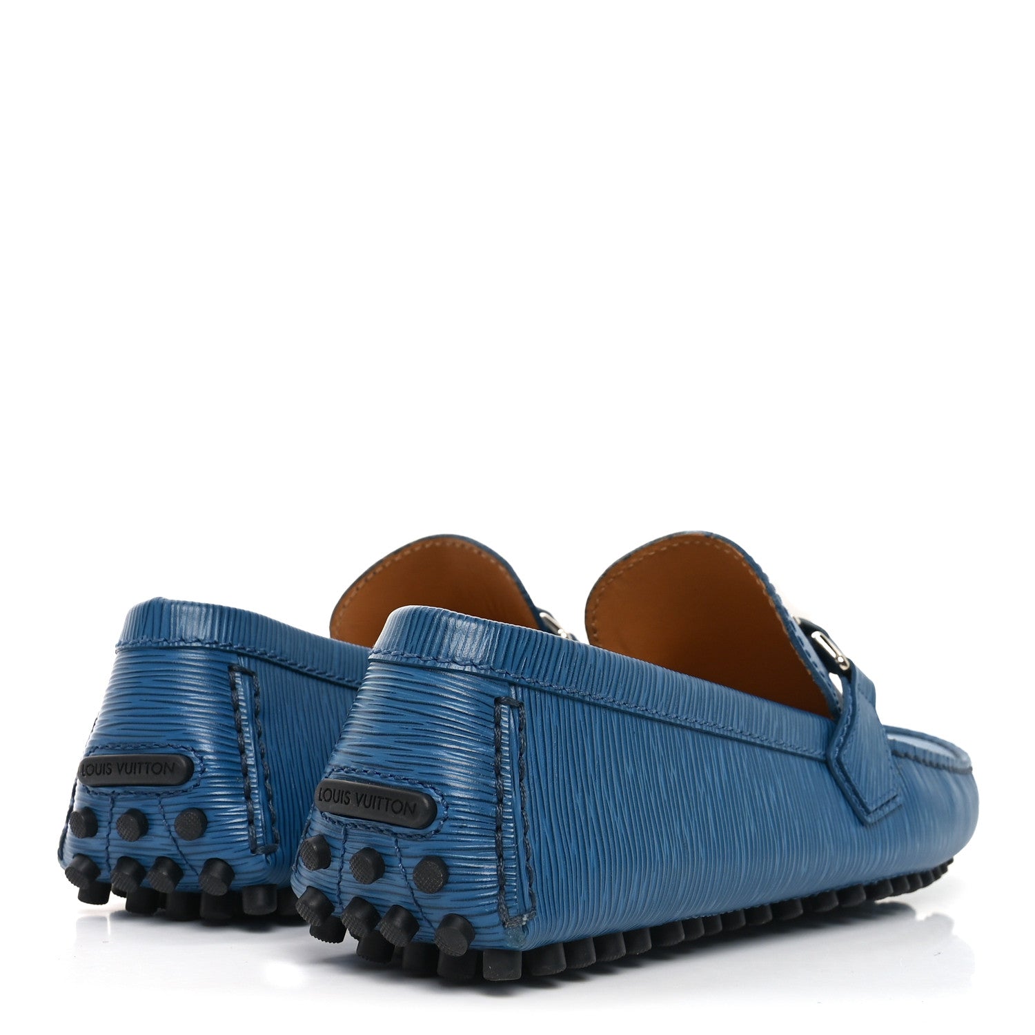 Louis Vuitton Epi Mens Hockenheim Moccasin Loafers 9 Cyan 1799714
