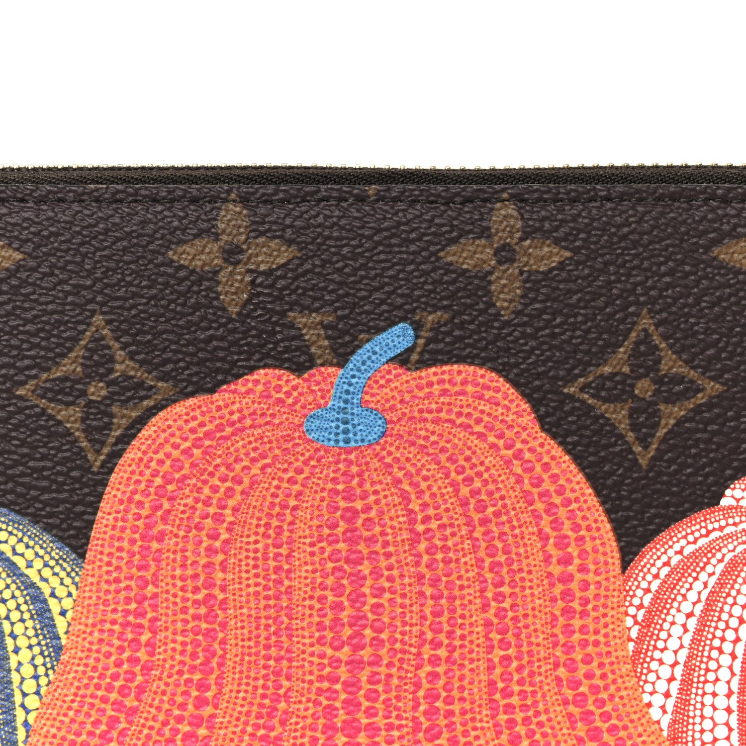 Louis Vuitton LV X YK Monogram Kusama Pumpkin Zippy Wallet 1797830