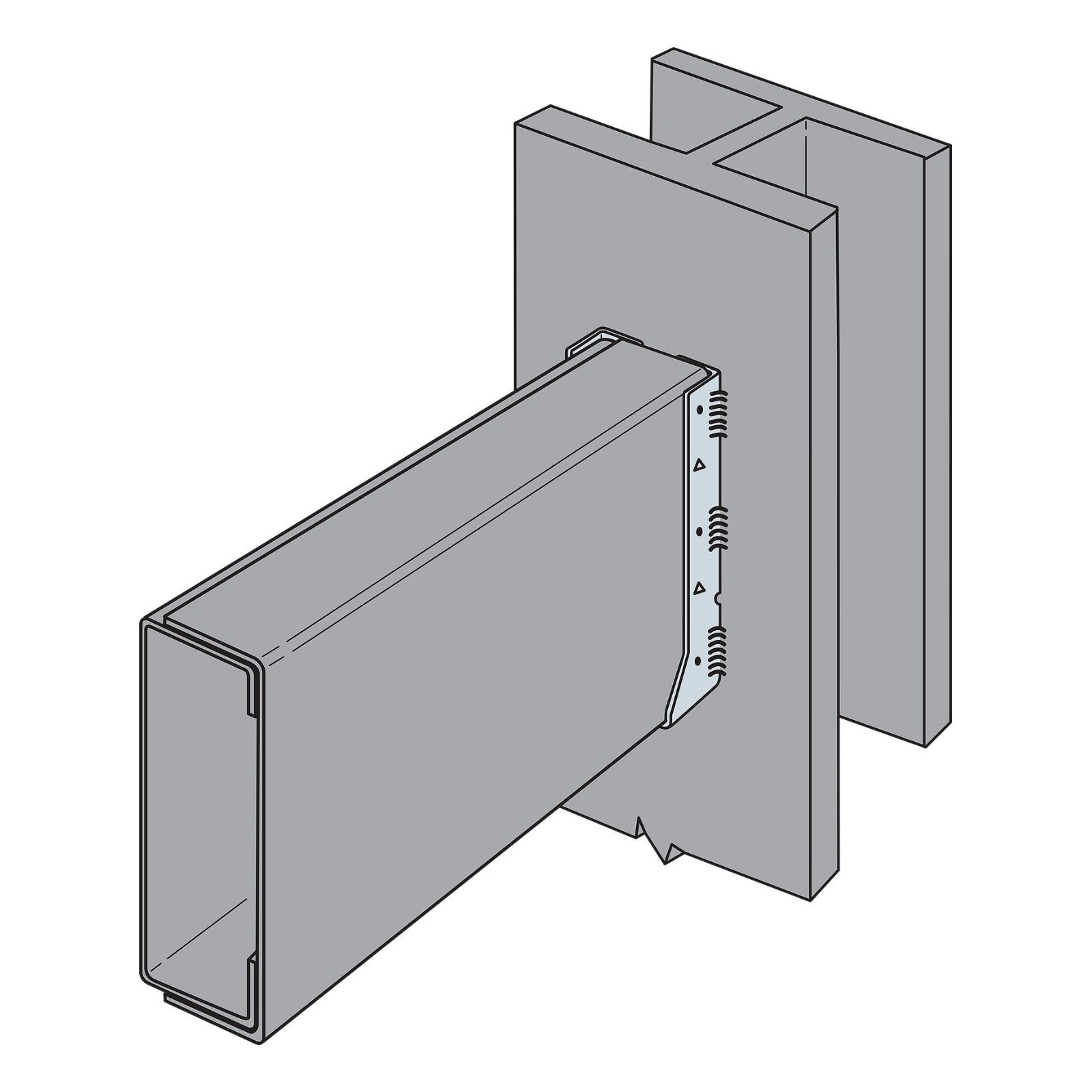 Simpson Strong-Tie HUC210-2Z 2x10 Concealed Double Face Mount