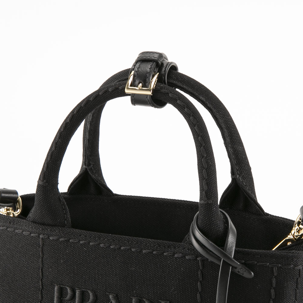 WEB限定価格】プラダ PRADA CANAPA コットンキャンバスロゴトート