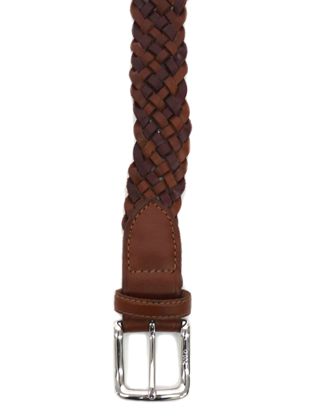 送料無料】POLO RALPH LAUREN WESTEND BRAID BELT SADDLE/DARK BROWN