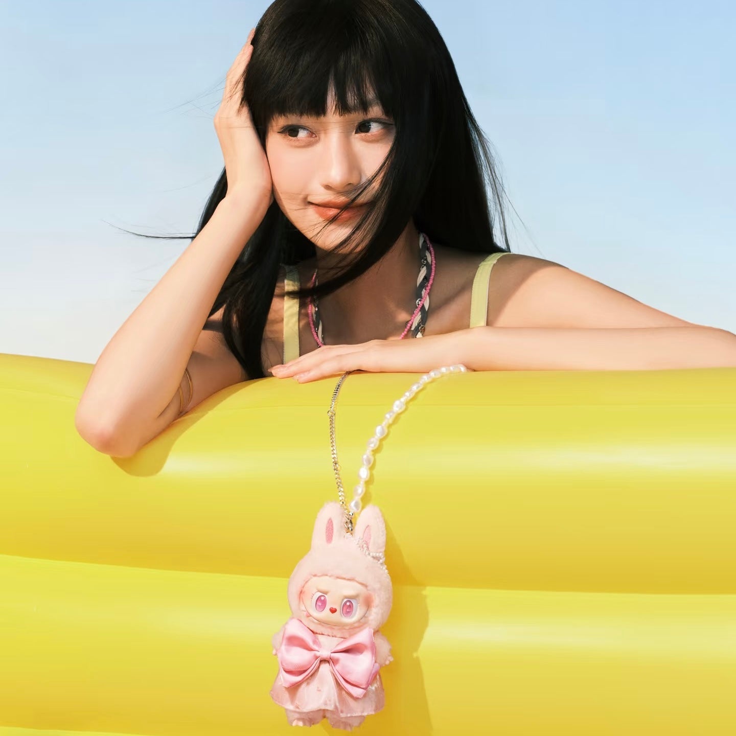 Labubu The Monsters Mokoko Jump Into Summer Vinyl Plush Pendant