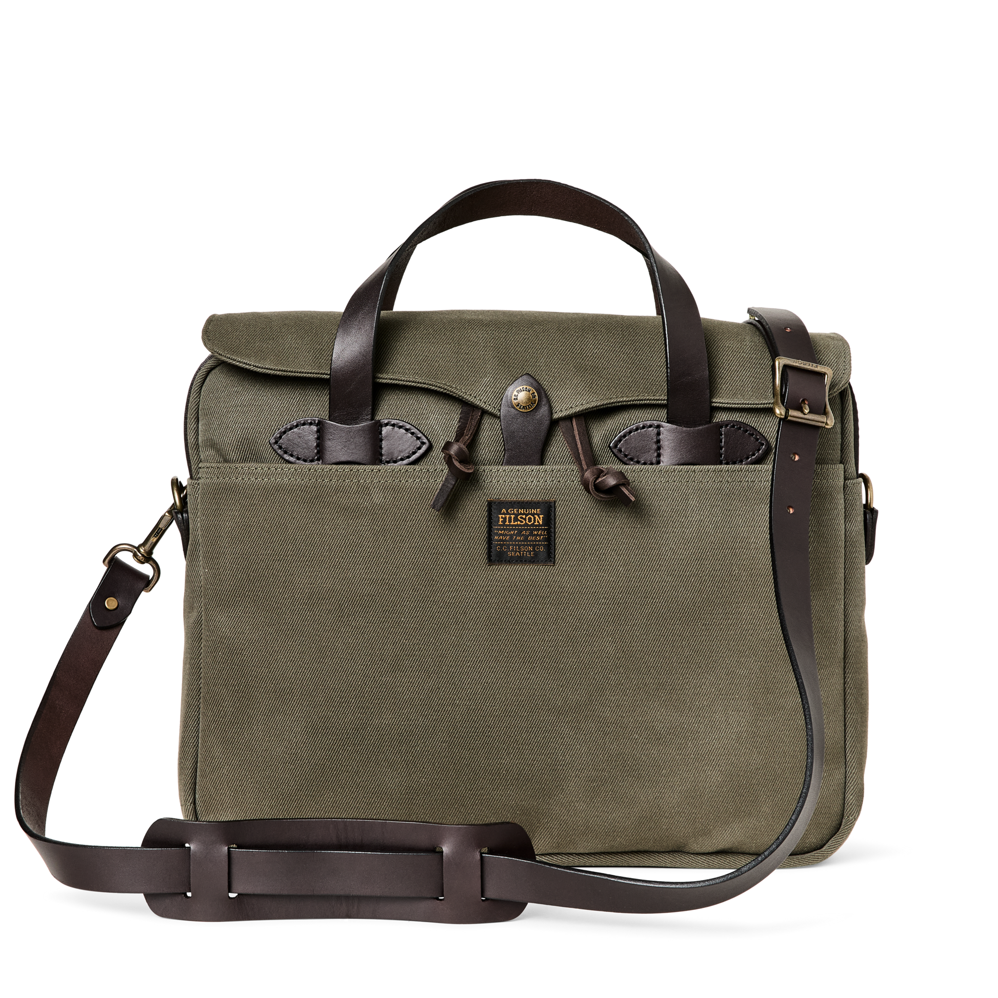 Rugged Twill Original Briefcase - Otter Green | Filson