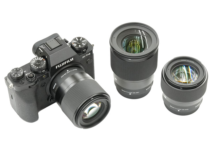 SIGMA Xマウント用レンズ 16mm F1.4 DC DN、30mm F1.4 DC DN、56mm F1