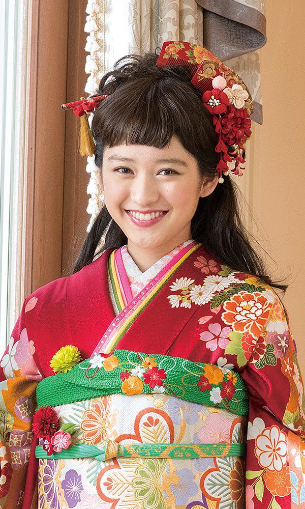 束のしめと御所車・赤色・特選逸品┃かわいい古典【菊京屋】