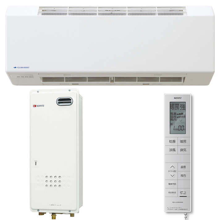 壁掛式浴室暖房乾燥機新規設置 ノーリツシンプルタイプ BDV-4109WKN