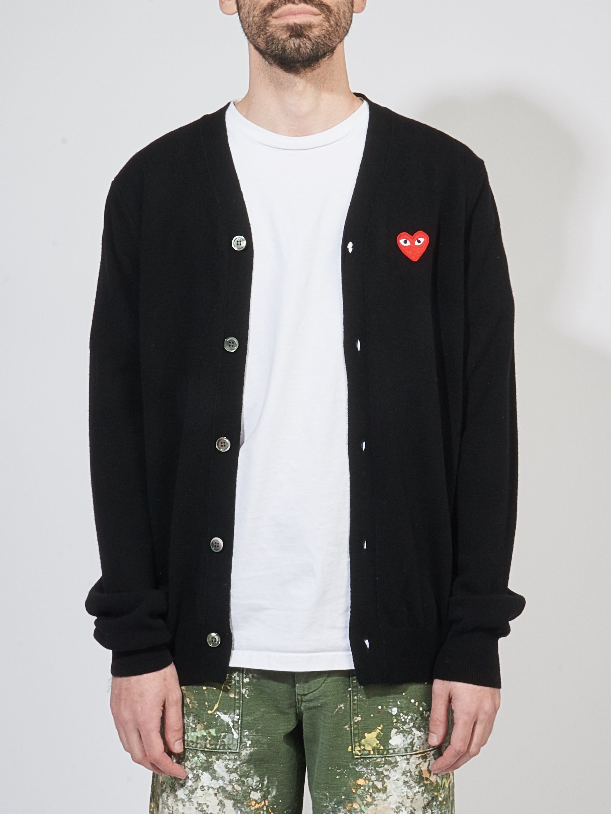 Comme Des Garçons PLAY - Black Heart Play Cardigan – Frances May