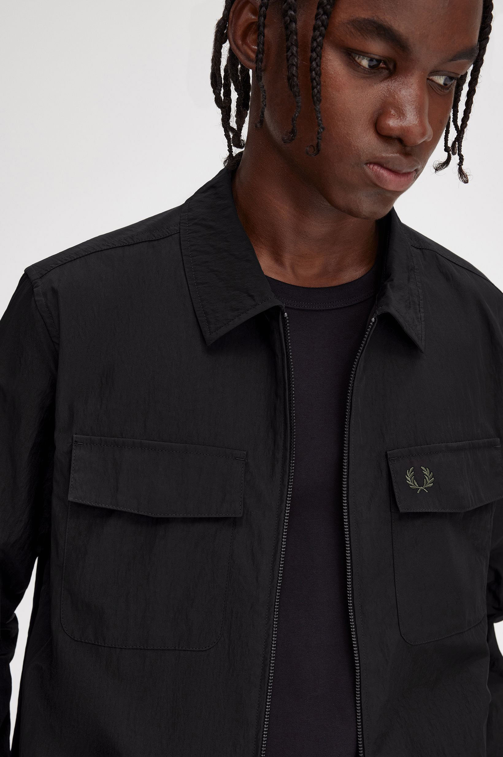 Zip Through Overshirt(M 236：BLACK): | FRED PERRY JAPAN | フレッド
