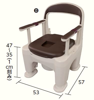ポータブルトイレ〈座楽〉ラフィーネ | 株式会社フロンティア