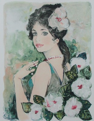 ベルナール・シャロワ『クレール』油彩 F12 原画 ギャラリー取扱作定価