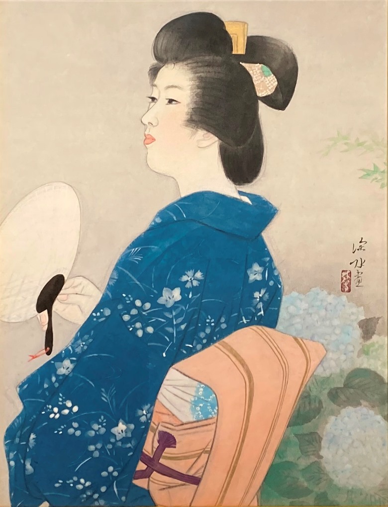 伊東深水『晩涼』 - ギャラリーシーズ