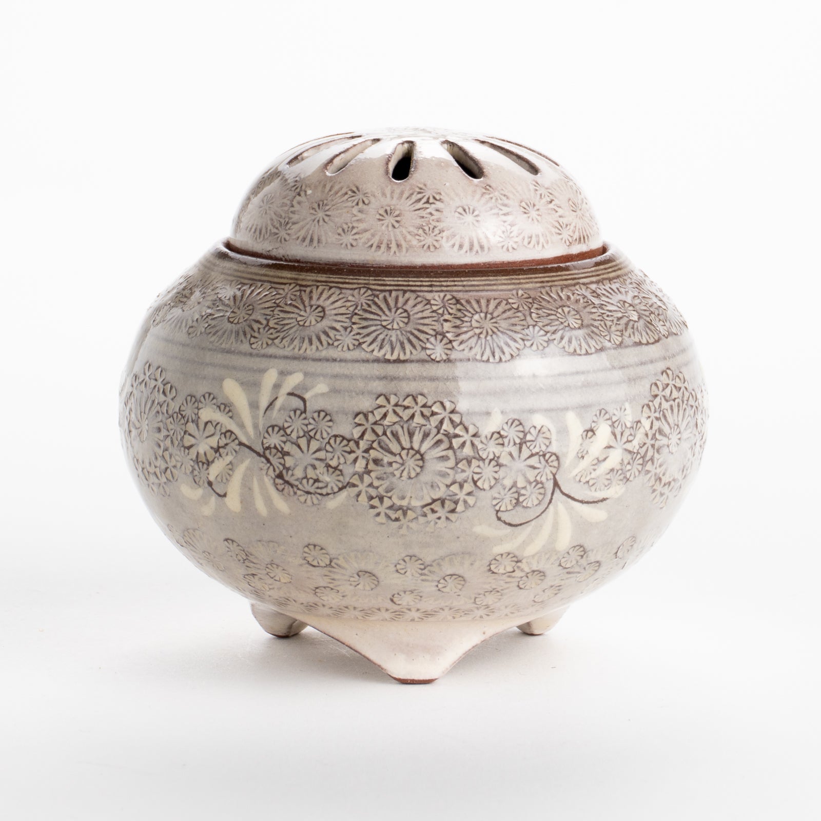 京都 清水焼】香炉 紫三島 陶楽窯｜コトポッター