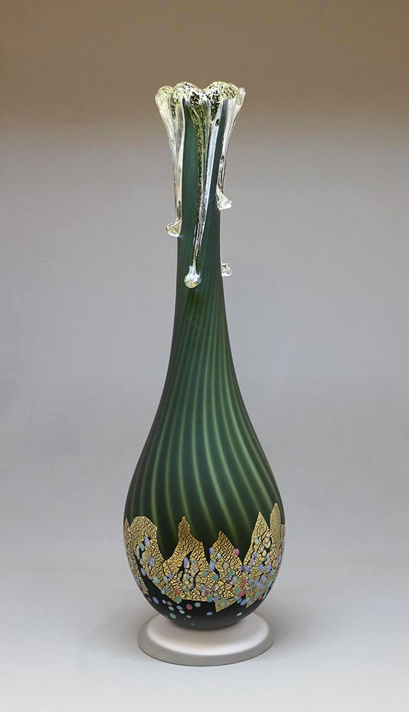 手吹き硝子モール花瓶 (ik-1) – 岡南ギャラリー