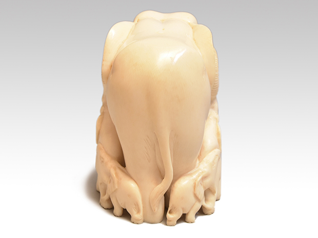 象7頭彫刻 象牙製 | 古美術ささき