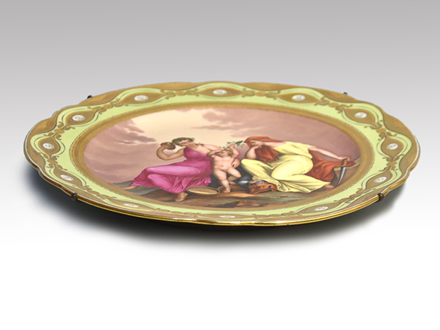 HEREND ヘレンド 神話文 金彩 プレート 装飾皿 壁掛け 1855～98年頃