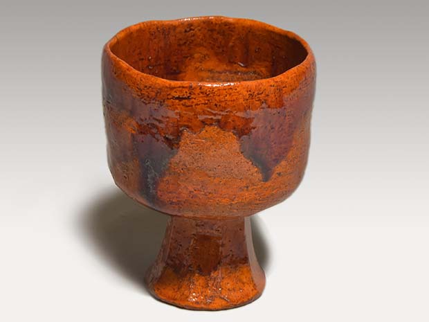 初午茶碗 八代 大樋長左衛門(宗春)作 共箱 鵬雲斎箱書 | 古美術ささき