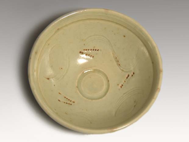 初代 眞清水蔵六(作) 珠光青磁盃・ぐい呑み 二代蔵六識箱 | 古美術ささき